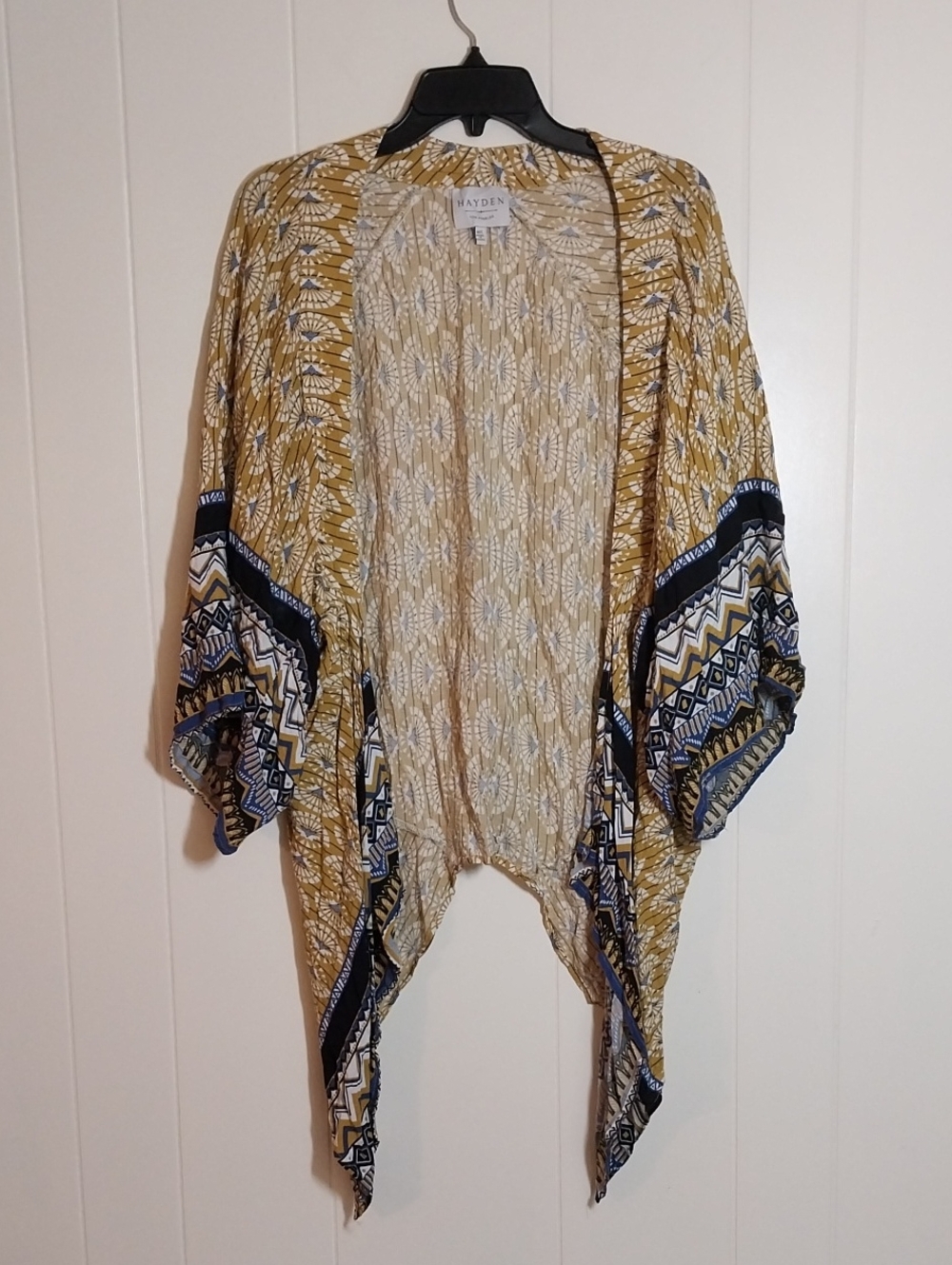 Hayden Los Angeles Open Kimono Cardigan Size M/L 100% Cotton Boho